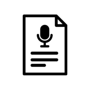 Podcast transcription icon