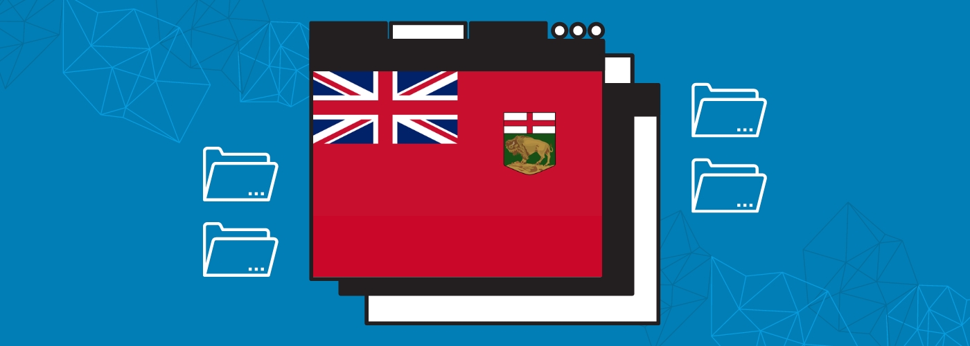 Website window with Manitoban flag